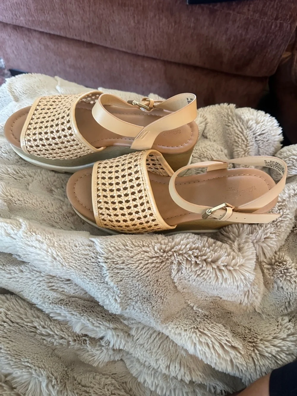Target Beige Woven Slingback Sandals